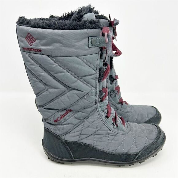 Columbia Other - Columbia Kids Minx Mid III Waterproof Lace Up Boots Gray Size 4 Winter Hiking